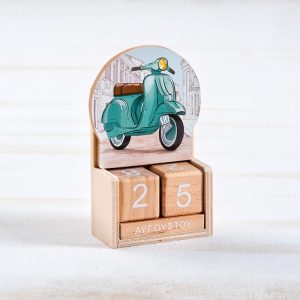 Μπομπονιέρα Ξύλινο Ημερολόγιο Βέσπα