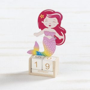 Μπομπονιέρα Ξύλινο Ημερολόγιο Γοργόνα