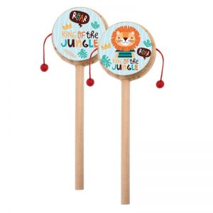 Μπομπονιέρα Ξύλινο Τυμπανάκι Λιοντάρι