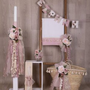 Βαπτιστικό Πακέτο για κορίτσι κουτί floral boho E613