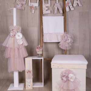 Βαπτιστικό Πακέτο για κορίτσι κουτί floral E601